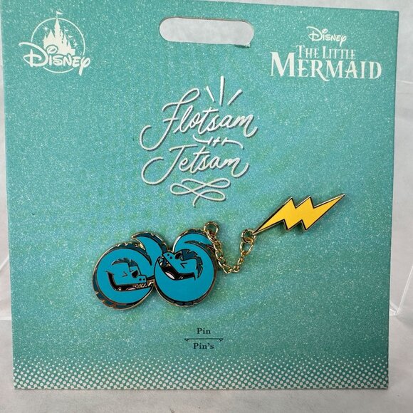 Disney Little Mermaid 132565 Flotsam & Jetsam Eels Duos Pin with Electrical Bolt - Picture 1 of 10